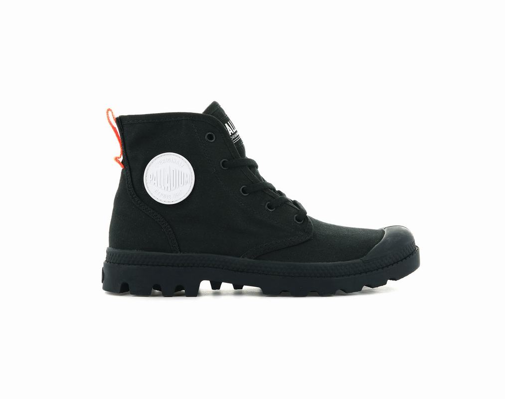 Palladium Pampa Hi Twill Womens Boots Black Australia [TJFWGP-987]